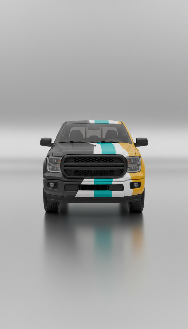 Commercial Pickup Truck Branded Wrap
